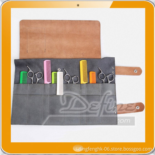 Hairdressers leather scissors pouch for stylist
